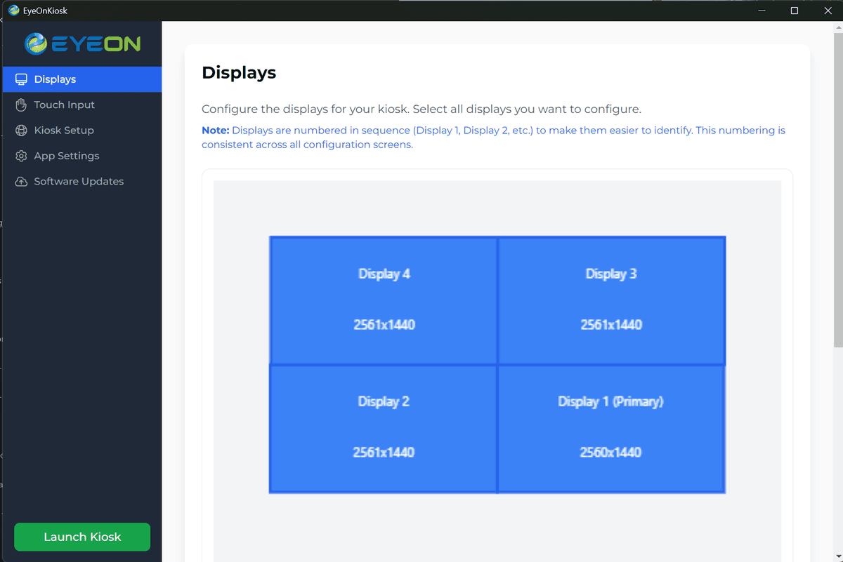 Display Configuration Interface