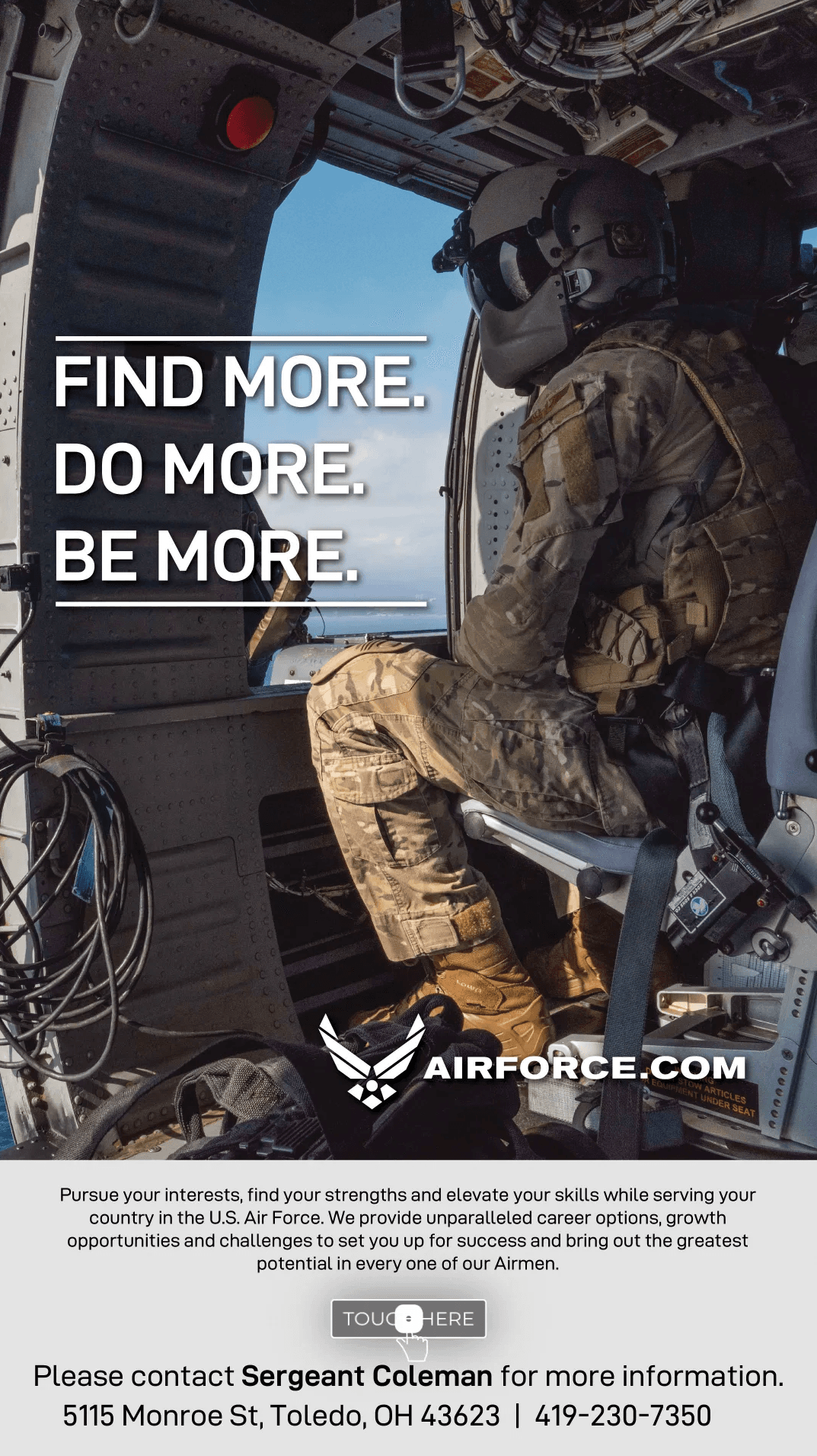 Example of event advertising content