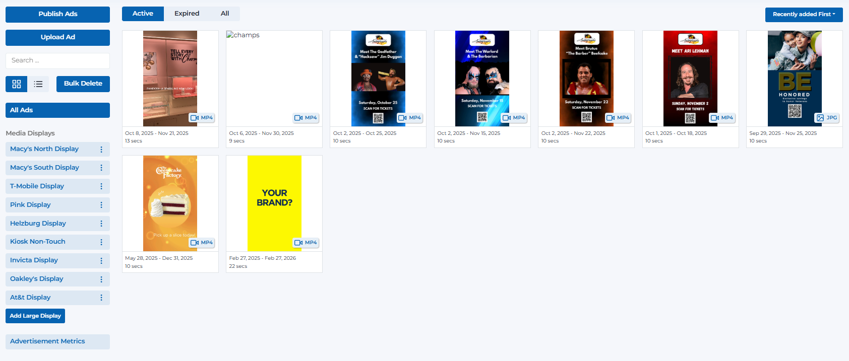 Display Ads showing a grid of ads